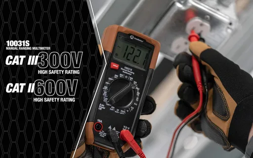 Miniatura 9 de Southwire 10037K - Kit de prueba eléctrica con multímetro de función completa, detector de voltaje sin contacto y probador de tomacorrientes