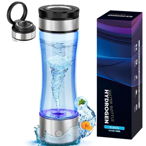 Botella de agua de hidrógeno mejorada 2026, máquina de agua hidráulica portátil de 14 onzas, generador de botellas de agua de hidrógeno recargable