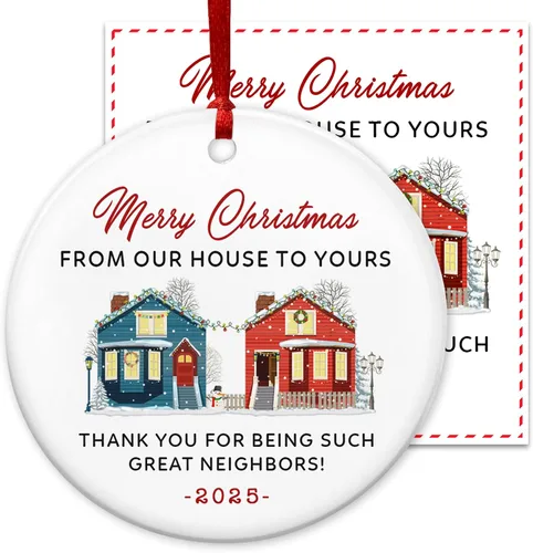 Miniatura 9 de Regalos de Adornos Navideños para Mujeres y Hombres - Adornos Navideños de Cerámica 2025 para Decoraciones del Árbol - Adornos Familiares para Mamá