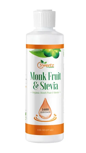 Monk Fruit & Stevia - Gotas edulcorantes líquidas – Edulcorantes naturales y alternativas de azúcar – Mezcla deliciosa sin regusto amargo – Extracto