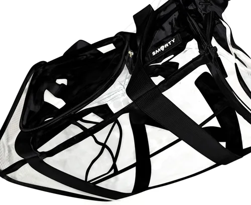 Miniatura 3 de Mochila grande transparente, mochila resistente transparente de PVC transparente, Negro (Gym Black)