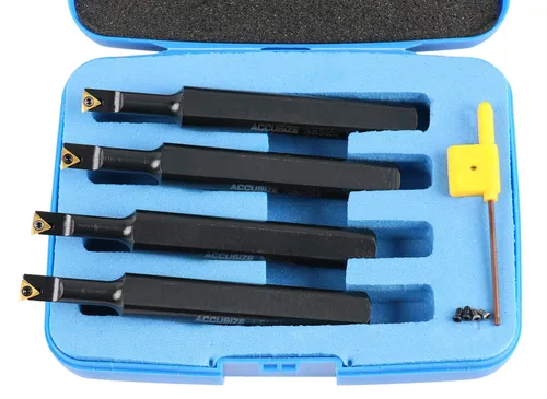 Miniatura 11 de AccusizeTools - Vástago redondo 3/4 pulgadas, 75 pulgadas, 90 grados, juego de barra de mandrinar indexable, # 2627-9108