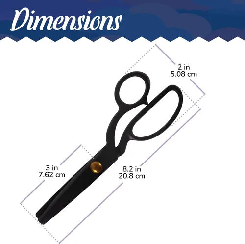 Miniatura 3 de JubileeYarn - Tijeras de metal para pintar, color negro, 1 unidad