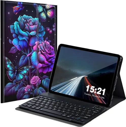 Miniatura 11 de Funda de teclado para Samsung Galaxy Tab S6 Lite 2022/2020, Galaxy Tab S6 Lite SM-P610/P613/P615/P619 con teclado Bluetooth inalámbrico desmontable