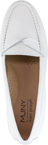Miniatura 6 de MARC JOSEPH NEW YORK Mocasines de conducción ligeros de cuero genuino para mujer, estilo casual, cómodos, clásicos, modernos, trenzados, sin