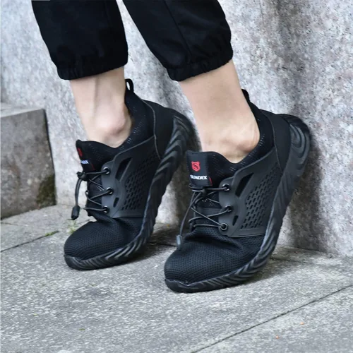 Miniatura 83 de SUADEX Zapatos deportivos con punta de acero para hombres y mujeres, indestructibles, ligeros, cómodos, antideslizantes, puntera compuesta