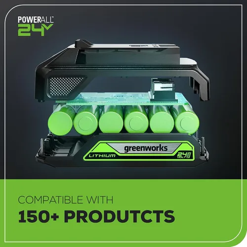 Miniatura 15 de Greenworks Kit de taladro inalámbrico sin escobillas de 24 V, 310 pulgadas/libras, embrague de 18+1 posición, portabrocas sin llave de 1/2 pulgada