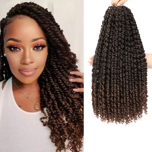 Miniatura 10 de Cabello Corto PassionTwist de 8 Pulgadas Cabello Pre-retorcido Passion Twists Cabello de Ganchillo Pre-enrollado Cabello Rizado de Ganchillo para 1b