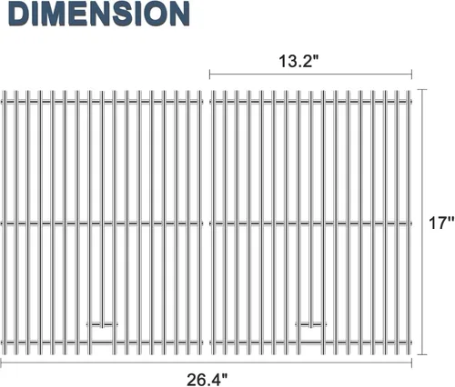 Miniatura 2 de Rejillas de repuesto de 17 pulgadas para Nexgrill 4 Burner 720-0830H, 720-0783E, 720-0830X, 5 quemadores 720-0888N, 720-0888, 720-0888S, Charbroil