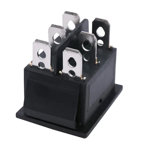 Miniatura 3 de TWTADE Interruptor de inversión de polaridad de bloqueo 12V 10A Control de motor CC 6 pines 3 posiciones ON-OFF AC 110V-220V Interruptor de palanca