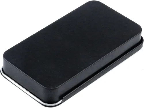Miniatura 5 de 8 recipientes de lata rectangulares de metal deslizantes, latas de almacenamiento vacías para velas de perfume sólidas, manualidades, dulces, Negro