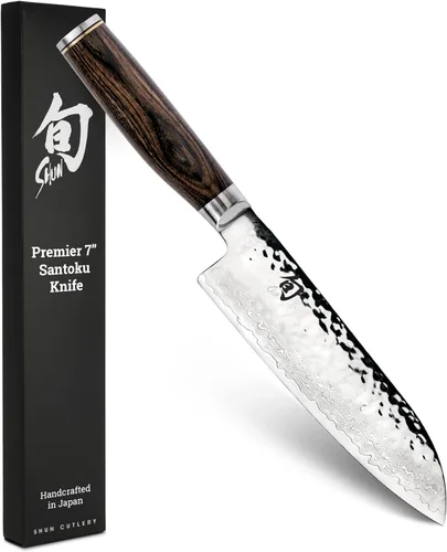 Miniatura 9 de Shun Cutlery Premier Santoku Cuchillo de 5.5 pulgadas, cuchillo de inspiración asiática para preparación de alimentos multiusos, alternativa a