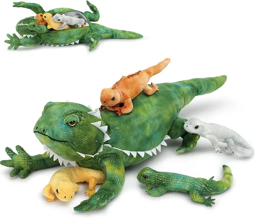 Miniatura 10 de MorisMos Juguetes de Peluche de Tigre - Conjunto Suave de Peluche de Tigre Mamá y Bebés, Tamaño Grande, 20 pulgadas