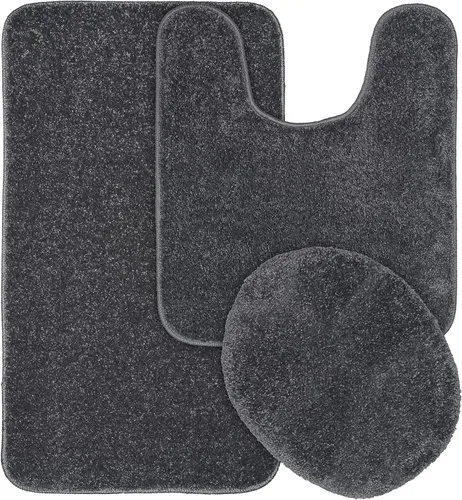 Miniatura 74 de Garland Rug Gramercy - Alfombra de baño rectangular lavable de polipropileno de felpa de 20 x 34 pulgadas, color azul lavabo, suave, absorbente