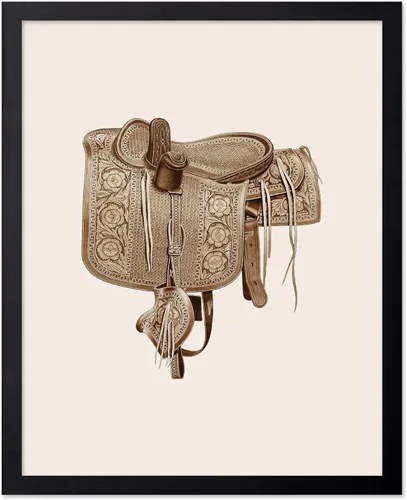 Miniatura 62 de Poster Master Póster vintage de cuero para silla de montar, estampado retro de vaquero, arte de silla de montar, diseño occidental, impresión