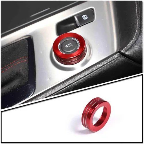 TINKI Anillo decorativo de ajuste de brillo para instrumento de automóvil, para Chevy C7 Corvette 2014-2019, accesorios interiores (anillo de Rojo