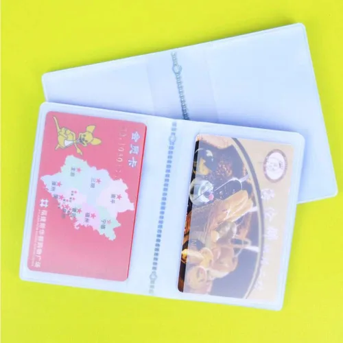 Miniatura 3 de Lxnoap Tarjetero de plástico transparente para tarjeta de crédito, Transparente, Cartera con tarjetero