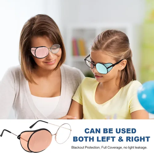 Miniatura 5 de Nuanchu 6 parches de seda para ojos para adultos, niños, hombres, mujeres, ambliopía de ojo perezoso, parches suaves para ojos izquierdos o derechos