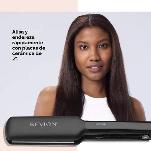 Miniatura 2 de REVLON Plancha Alisadora de Cerámica Smooth and Straight Resultados Rápidos, Estilos Suaves (2 pulgadas)
