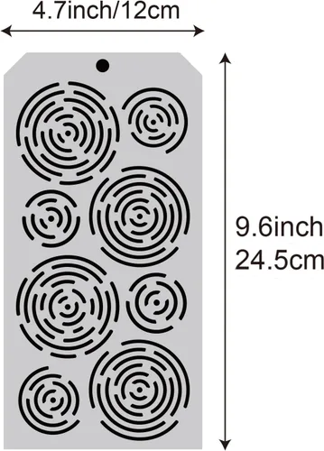 Miniatura 2 de 6 plantillas decorativas para bricolaje, plantillas geométricas reutilizables para pintura, plantillas de dibujo artístico, plantillas de cara