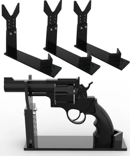 Estante de pistola acrílico, estante de exhibición de pistola transparente, juguete de pistola pequeña, exhibición de decoración de escritorio