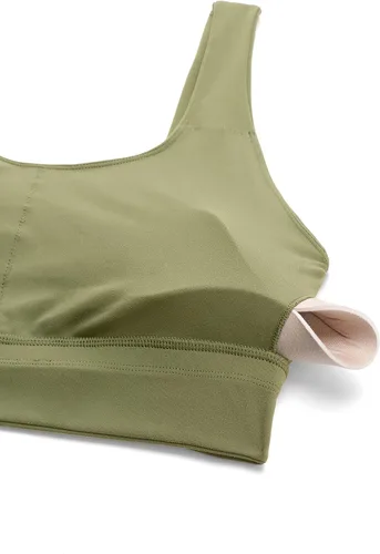 Miniatura 62 de CRZ YOGA Butterluxe - Brasier deportivo con espalda en U para mujer, cuello redondo, acolchado, de bajo impacto, para yoga, entrenamiento