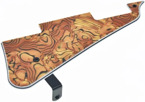 Miniatura 58 de KAISH Golpeador de guitarra Abalone Pearl LP con soporte de acero inoxidable negro y tornillos de montaje de acero para USA Les Paul