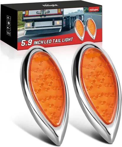 Miniatura 17 de Nilight Luz Trasera Ovalada para Remolque de 6 Pulgadas, 6 Piezas, Roja y Blanca, 10 LED con Arandelas y Conectores de Montaje Empotrado, IP67