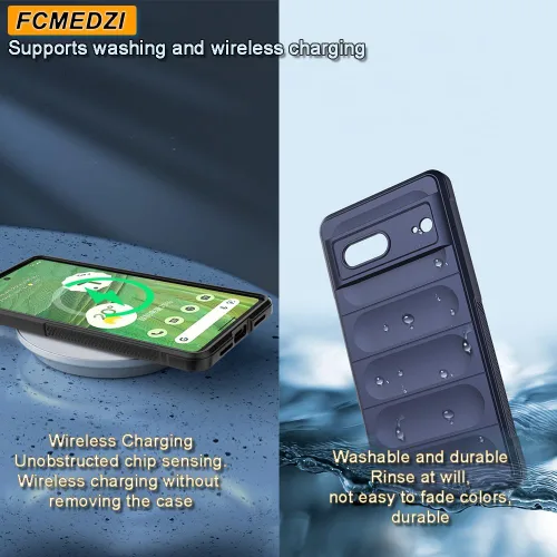 Miniatura 6 de Funda compatible con Google Pixel 8 Pro con tacto agradable al tacto [protección de grado militar de 15 pies] y protector de pantalla de vidrio