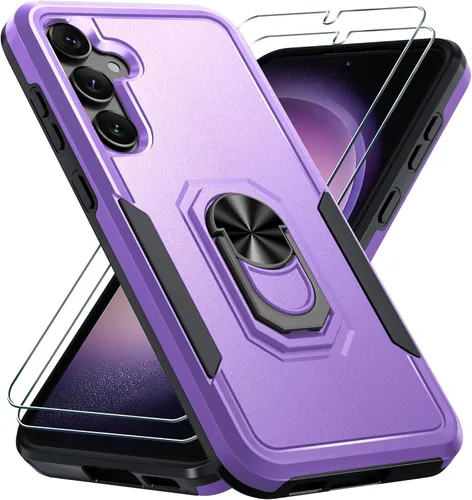 Miniatura 19 de Funda compatible con Samsung Galaxy S22 con protector de pantalla [no para S22+], resistente a prueba de golpes, funda de teléfono de cuerpo Verde