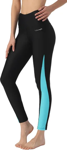 Ubestyle UPF 50+ - Pantalones de natación de cintura alta para mujer, mallas de natación, pantalones de protección solar