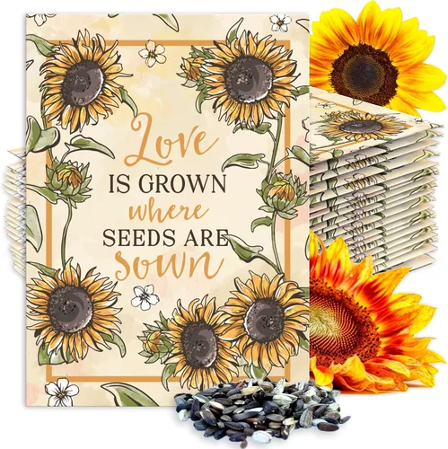 Miniatura 8 de Seed Needs, Paquete de semillas de girasol, recuerdos de fiesta, paquetes prellenados para repartir