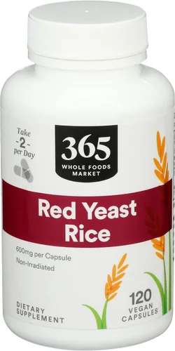 365 by Whole Foods Market, Arroz de levadura roja 600 mg, 120 unidades