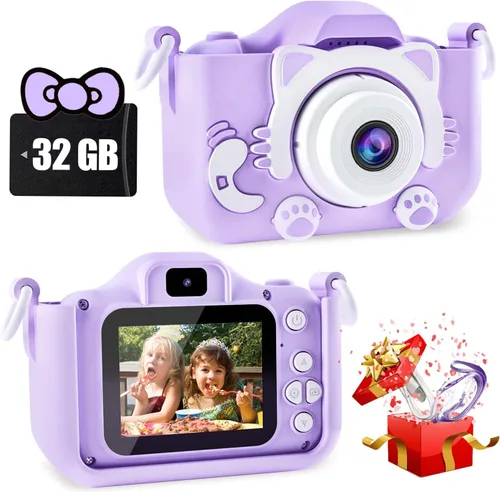 Miniatura 7 de CIMELR Juguetes de cámara para niños de 3, 4, 5, 6, 7, 8, 9, 10, 11, 12 años, cámara digital para niños pequeños con video, regalos de festival