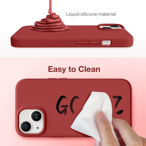 Miniatura 105 de GONEZ Funda de silicona para iPhone 15 Pro Max, compatible con Magsafe, protector de cámara + protector de pantalla, forro de microfibra suave