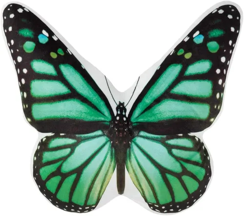 JWH Almohada decorativa de mariposa con estampado de animales 3D, funda de almohada de felpa colorida para decoración de cama, sofá, dormitorio,
