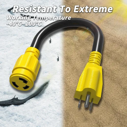 Miniatura 5 de PlugSaf Cable adaptador de generador RV de 3 clavijas de 15 amperios a 30 amperios, enchufe macho NEMA 5-15 a enchufe hembra NEMA L5-30, cable