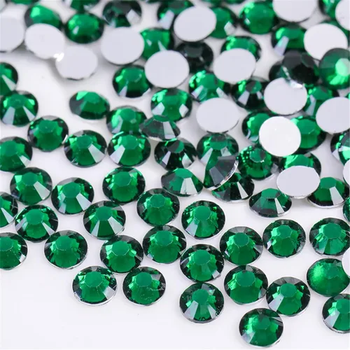 Miniatura 25 de 3000 unidades de diamantes de imitación termoadhesivos SS6 de 2mm con parte posterior plana, gemas de cristal de vidrio transparente redondas
