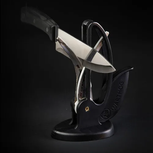 Miniatura 4 de Sistema Profesional de Afilador de Cuchillos Warthog V-Sharp CURVE, Afilador de Cuchillos de Ángulo de 25 Grados, Hones de Diamante de 325 Granos