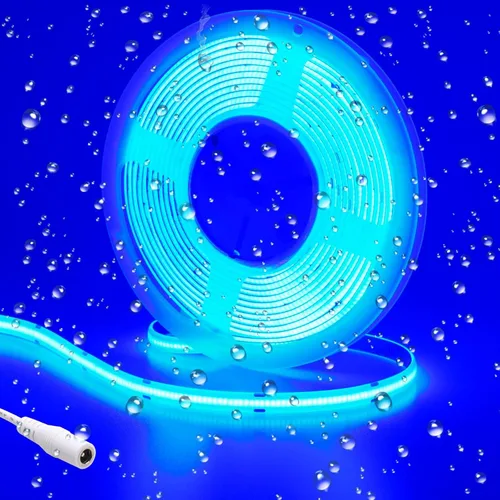Miniatura 8 de GOMING Tira de luz LED COB de 32.8 ft/32.8 pies, 24 V, impermeable, IP65, blanco cálido, 3000 K, brillo uniforme, 3840 LED, CRI 93+, cinta de luces