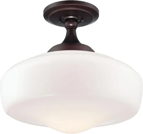 Miniatura 4 de Minka Lavery 2257-613 Lavery semi-empotrado, 1 luz, 150 vatios totales, 13.75 pulgadas de alto x 14.5 pulgadas de ancho, níquel pulido