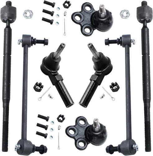 Miniatura 206 de Detroit Axle – Kit de suspensión delantera para Hyundai 2013-2018 Santa Fe 2 enlaces de barra de estabilizador 4 varillas de amarre interiores