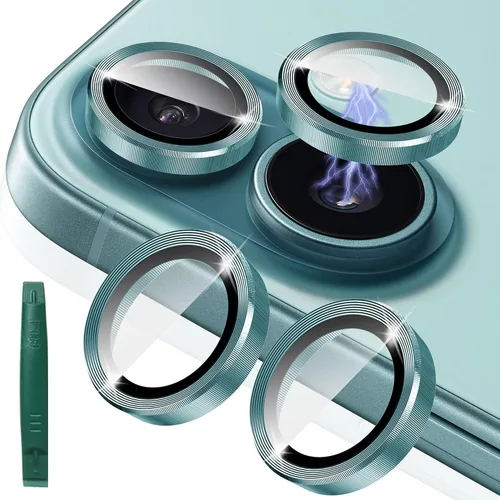 Miniatura 12 de Compatible con iPhone 12 mini (5.4 pulgadas)/iPhone 12 (6.1 pulgadas), accesorios para protector de lente de cámara, alta definición, antiarañazos