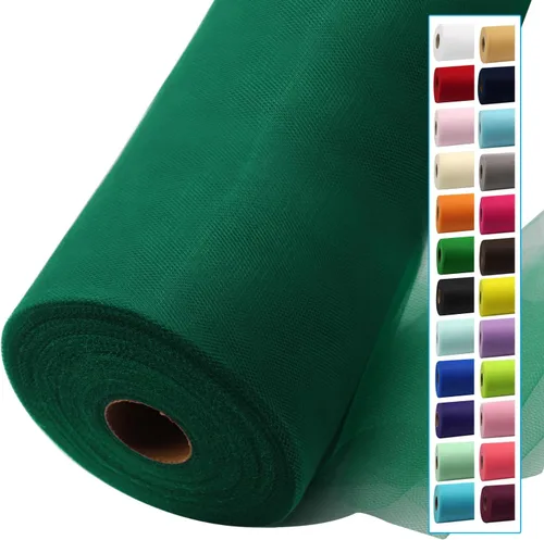 Miniatura 24 de Rollos de tela de tul dorado antiguo de 54 pulgadas por 10 yardas, rollo de tela de tul para bodas, decoraciones de Navidad, envoltura de regalos