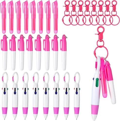 Miniatura 8 de Geyoga Juego de 36 mini resaltadores – Incluye 9 resaltadores azules, 9 marcadores, 9 bolígrafos retráctiles y 9 insignias de enfermería para regalo
