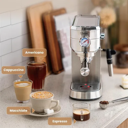 Miniatura 6 de Gevi Espresso Expresso Machine 20 bar con espumador automático de leche, cafetera de café espresso profesional con varita de vapor, máquina compacta