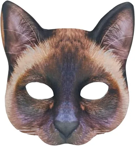 1 máscara de gato realista de Halloween, máscara de gato para Halloween, Navidad, Pascua, accesorio de fiesta de disfraces Máscara de gato estilo H