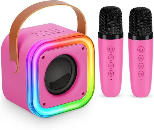 Miniatura 8 de Mini máquina de karaoke para niños, juguetes y regalos para niñas, micrófono inalámbrico de karaoke para niños de 4, 5, 6, 7, 8, 9, 10, 11, 12 años