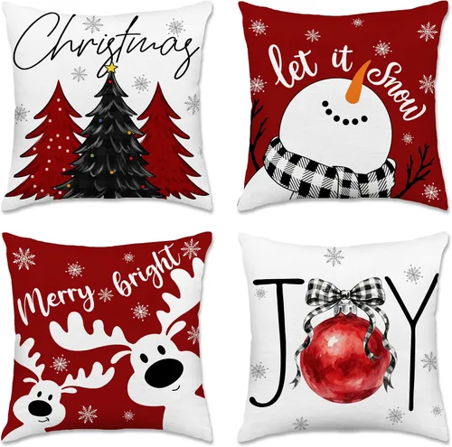 Miniatura 10 de pinata Juego de 4 fundas de almohada de otoño de 18 x 18 pulgadas, almohadas decorativas de otoño para sofá, hogar y exterior, decoración de otoño