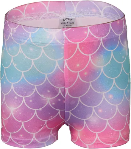Miniatura 3 de iLover Pantalones cortos de gimnasia atlética para niñas de color sólido